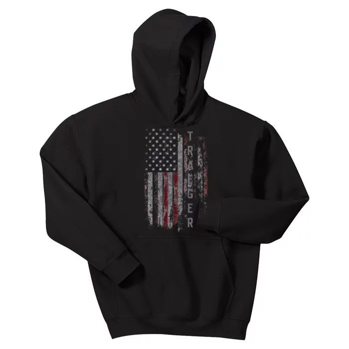 Traeger Family American Flag Kids Hoodie