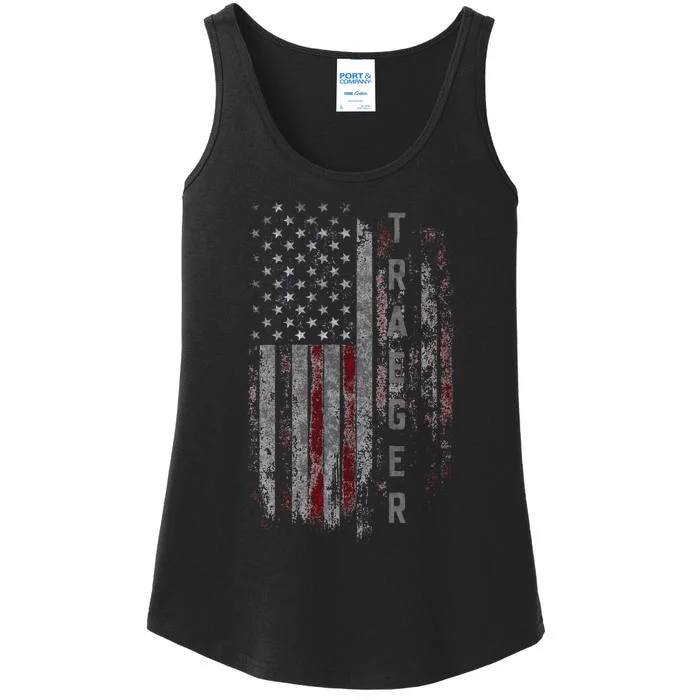 Traeger Family American Flag Ladies Essential Tank