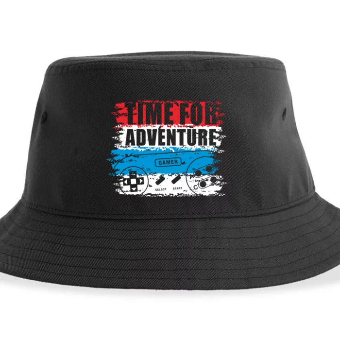 Time For Adventure Gamer Sustainable Bucket Hat