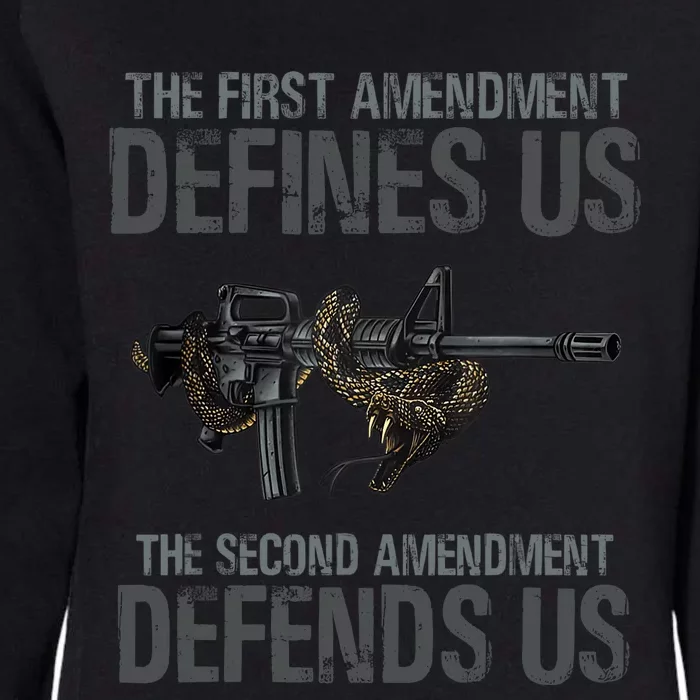 the first amendment defines us Womens California Wash Sweatshirt