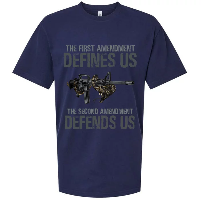 the first amendment defines us Sueded Cloud Jersey T-Shirt