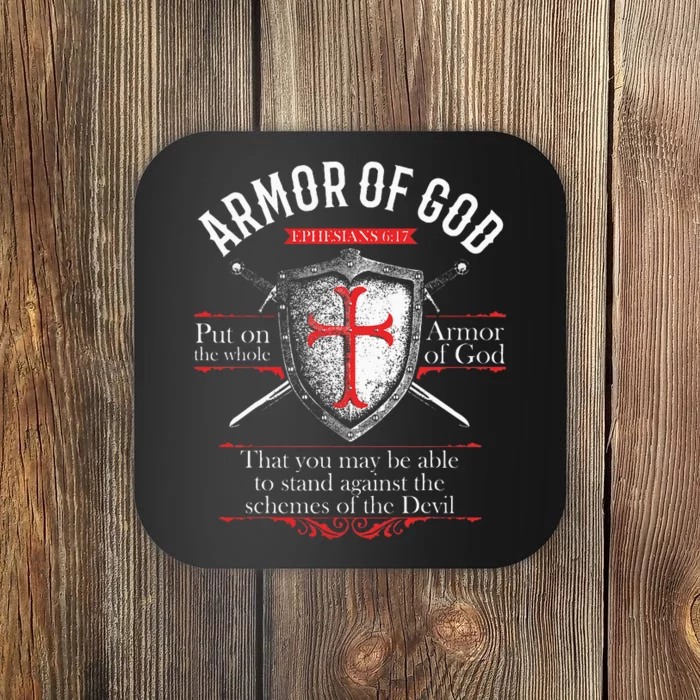 The Full Armor Of God Ephesians 617 Coaster