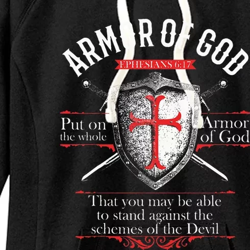 The Full Armor Of God Ephesians 617 Women's Fleece Hoodie