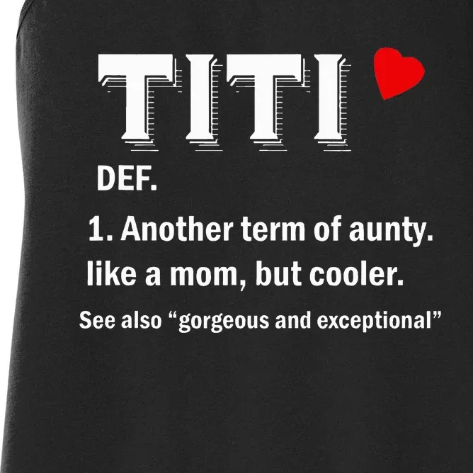 Titi Funny Aunty Definition Women's Racerback Tank