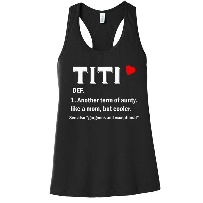 Titi Funny Aunty Definition Women's Racerback Tank