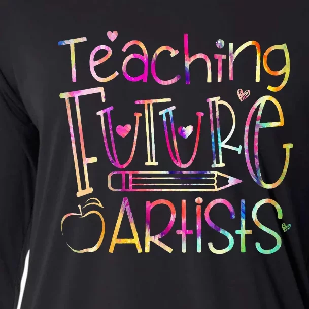 Teaching Future Artists Women Teacher Art Back To School Cooling Performance Long Sleeve Crew