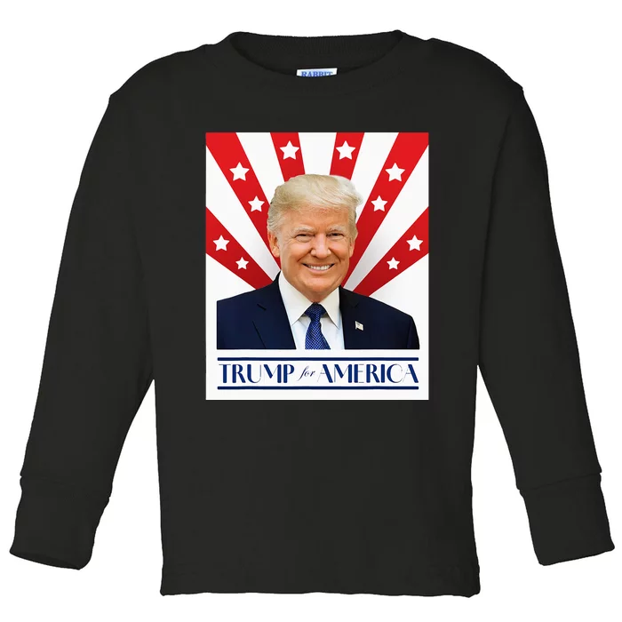 Trump For America 2024 Presidential Election Toddler Long Sleeve Shirt