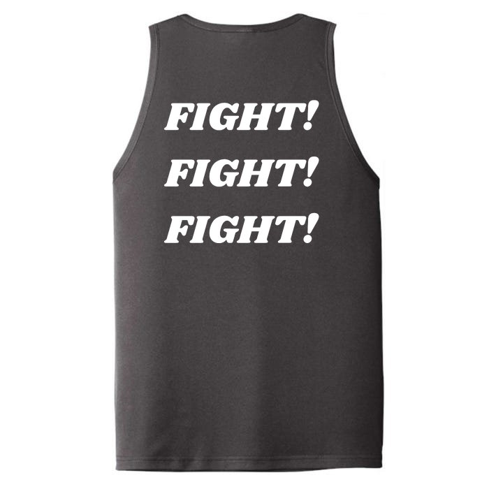 Trump Fist Bump Front And Back Fight Fight Fight! Design 2024 Front & Back Performance Tank