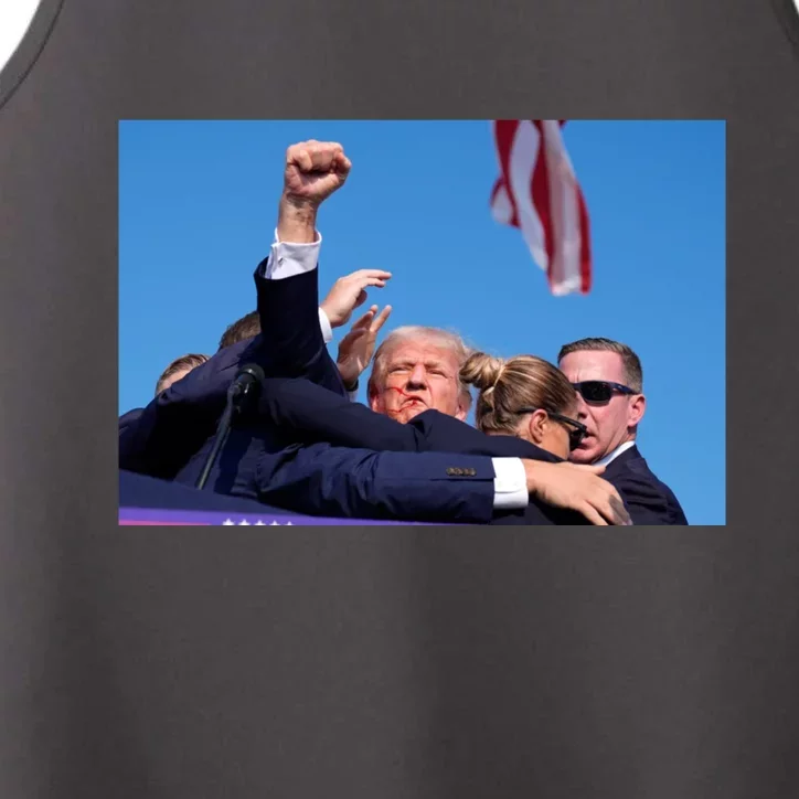 Trump Fist Bump Front And Back Fight Fight Fight! Design 2024 Front & Back Performance Tank