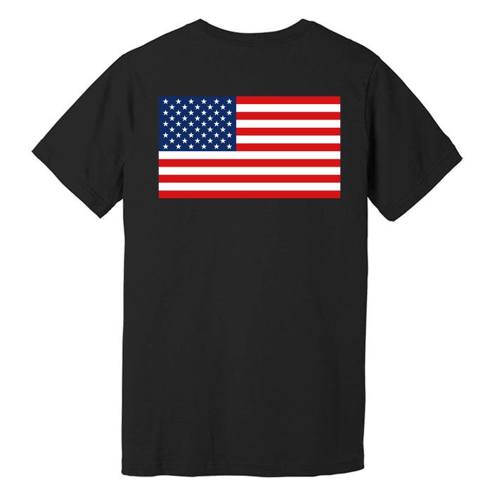 Trump Fist Bump Front And Back American Flag Design 2024 Front & Back Premium T-Shirt