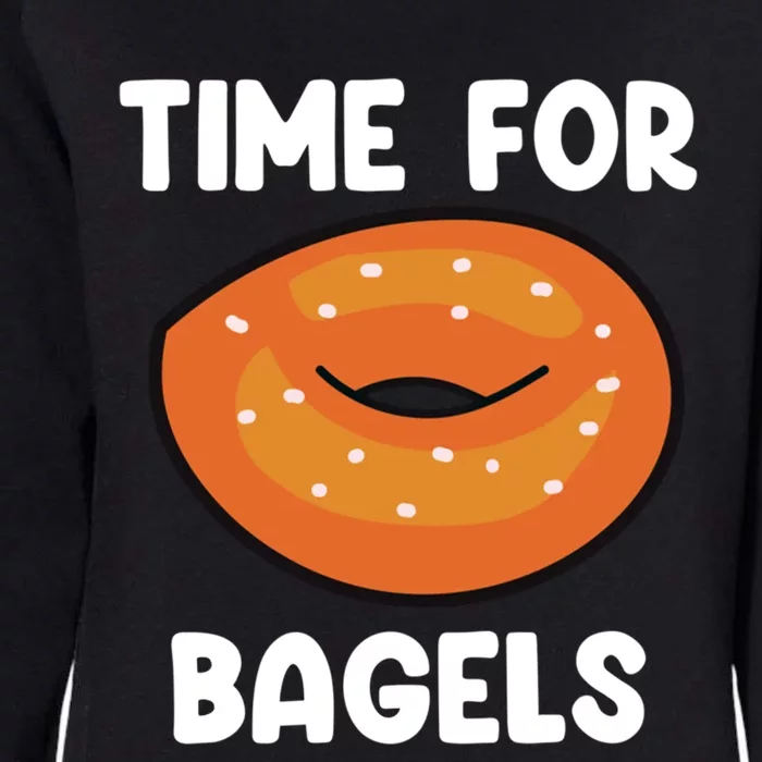 Time For Bagels Funny Bagel Lover Baking Gift Womens California Wash Sweatshirt