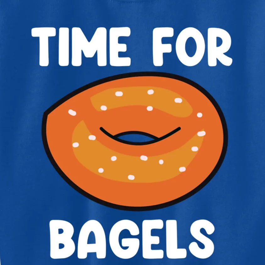 Time For Bagels Funny Bagel Lover Baking Gift Kids Sweatshirt