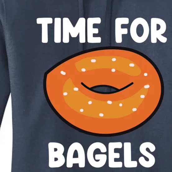 Time For Bagels Funny Bagel Lover Baking Gift Women's Pullover Hoodie