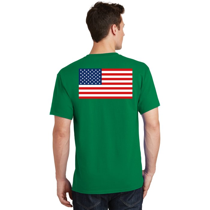 Trump Fist Bump Front And Back American Flag Design Front & Back T-Shirt