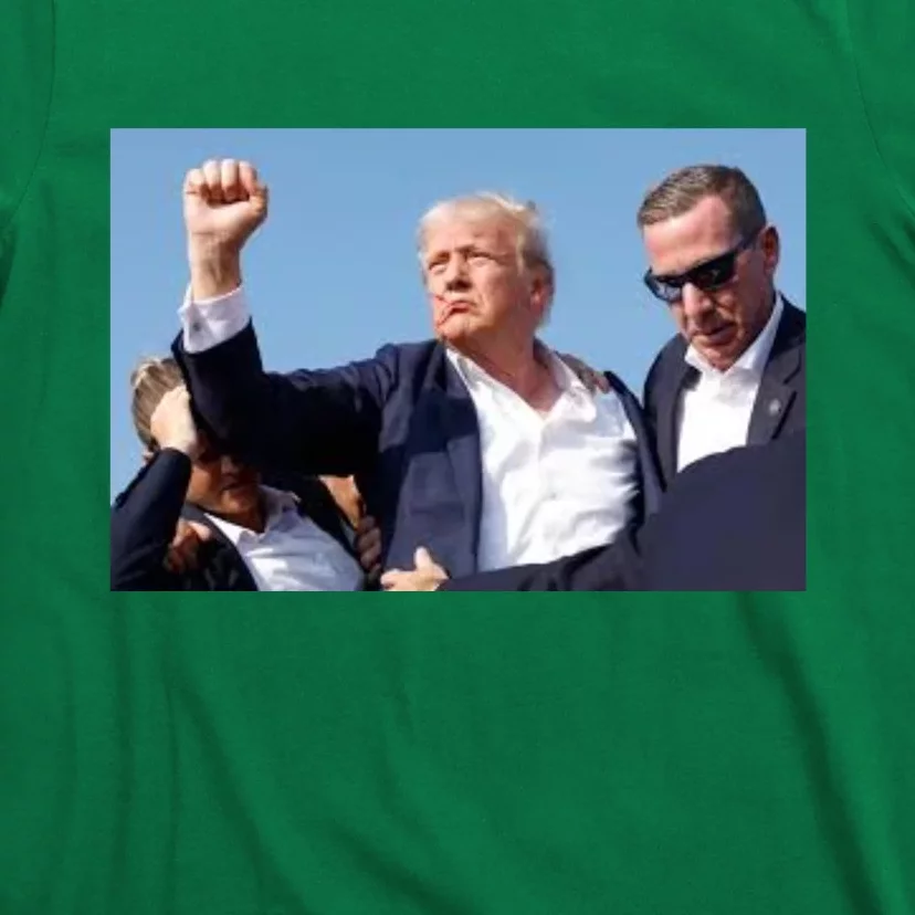 Trump Fist Bump Front And Back American Flag Design Front & Back T-Shirt