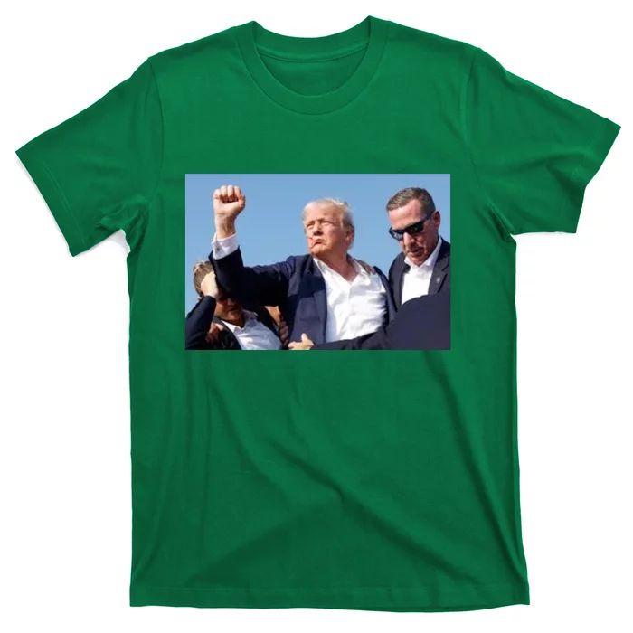 Trump Fist Bump Front And Back American Flag Design Front & Back T-Shirt