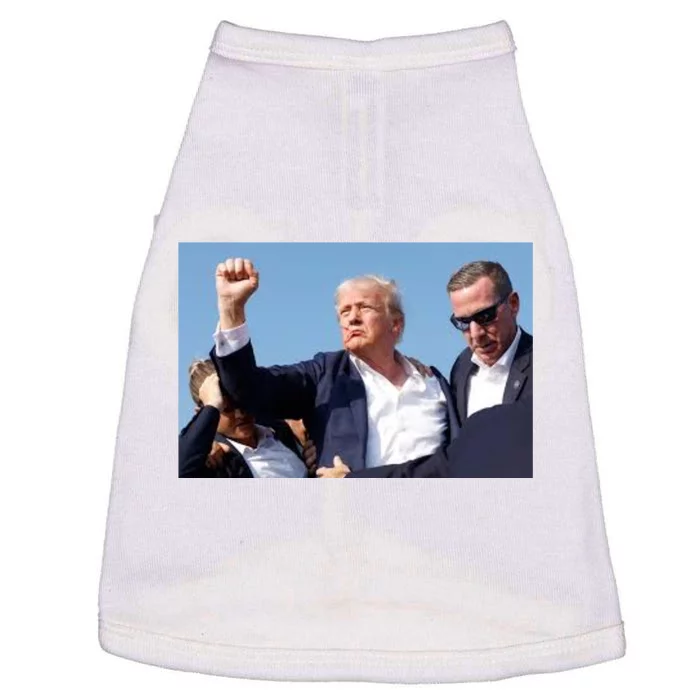 Trump Fist Bump Front And Back American Flag Design Front & Back Doggie Tank