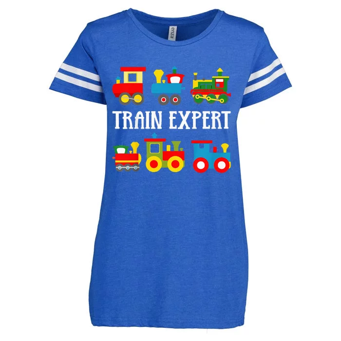 Trains Funny Boy Train Expert Enza Ladies Jersey Football T-Shirt