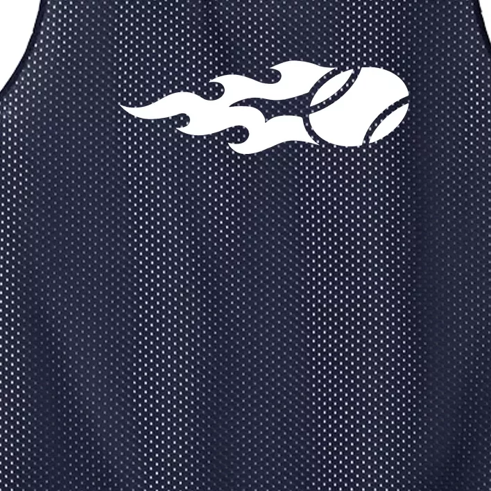 Tennis Fire Ball Sillhoette US Open Mesh Reversible Basketball Jersey Tank