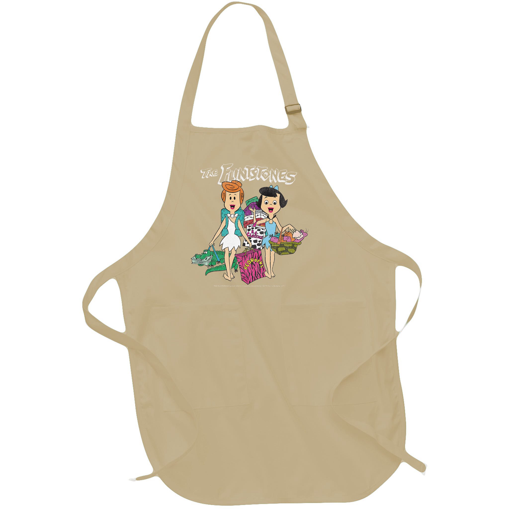 The Flintstones Betty Rubble & Wilma Flintstone Shopping Full-Length Apron  With Pocket | TeeShirtPalace