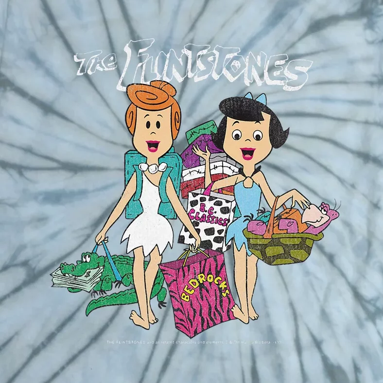 The Flintstones Betty Rubble & Wilma Flintstone Shopping Tie-Dye T-Shirt