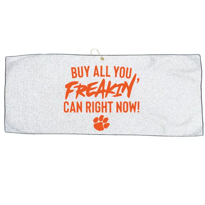 Tigers Football Buy All You Freakin Can Right Now Large Microfiber Waffle Golf Towel