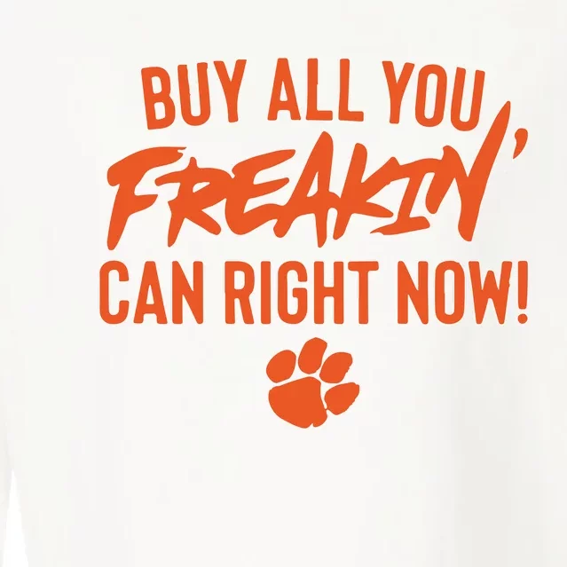 Tigers Football Buy All You Freakin Can Right Now Cropped Pullover Crew