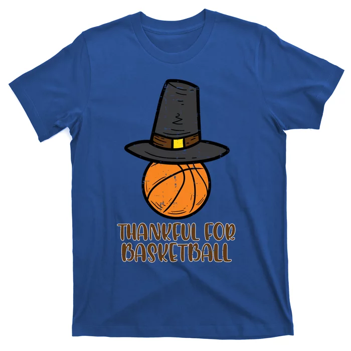 Thankful For Basketball Thanksgiving Sports Cool Gift T-Shirt