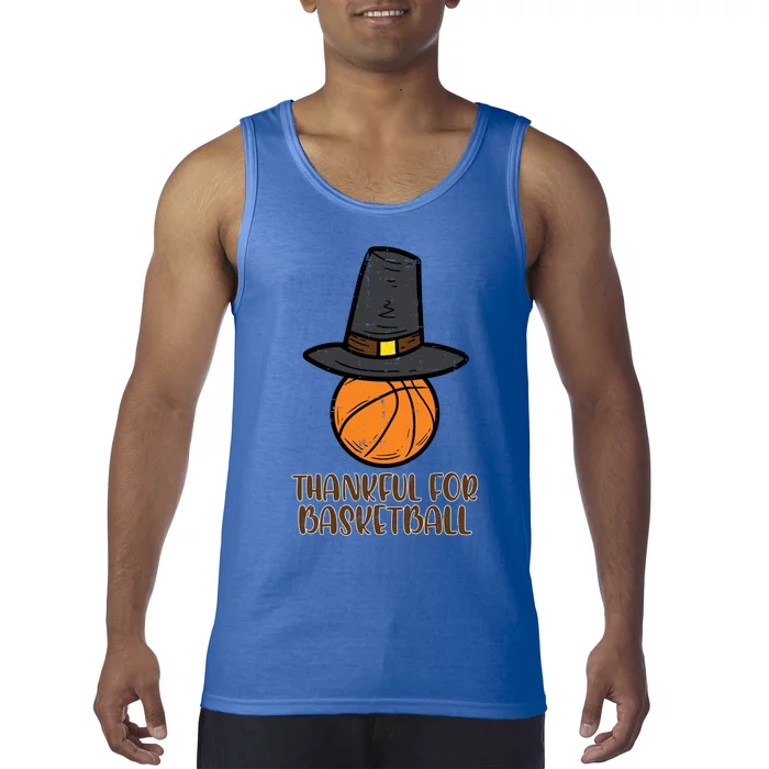 Thankful For Basketball Thanksgiving Sports Cool Gift Tank Top