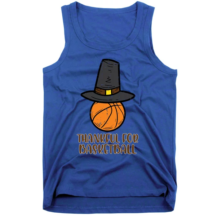 Thankful For Basketball Thanksgiving Sports Cool Gift Tank Top