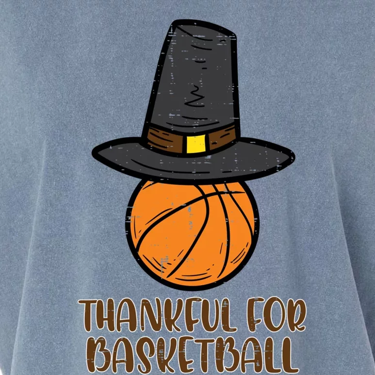 Thankful For Basketball Thanksgiving Sports Cool Gift Garment-Dyed Women's Muscle Tee