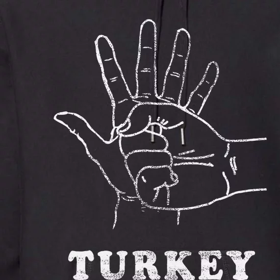 Turkey Fist Bump Silly Funny Sarcastic Thanksgiving Family Premium Hoodie