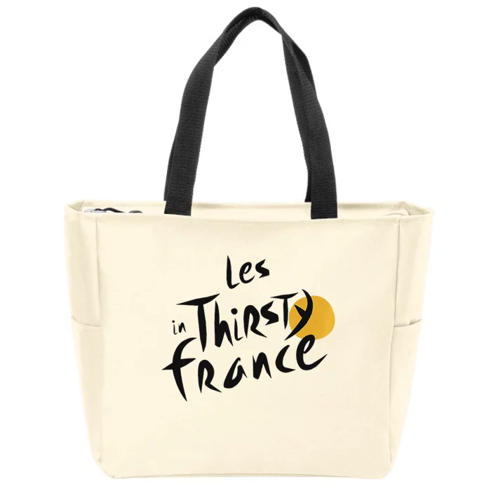 Thirsty France Bold Design Zip Tote Bag