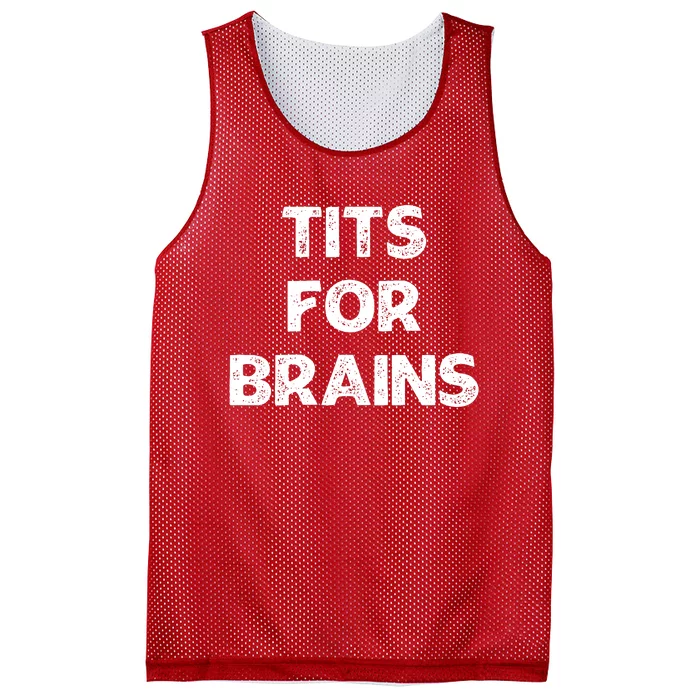 Tits For Brains Funny Feminist Quote Women Rights Equality Mesh Reversible Basketball Jersey Tank