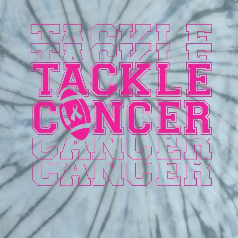 Tackle Football Breast Cancer Awareness with Pink Ribbon Tie-Dye T-Shirt