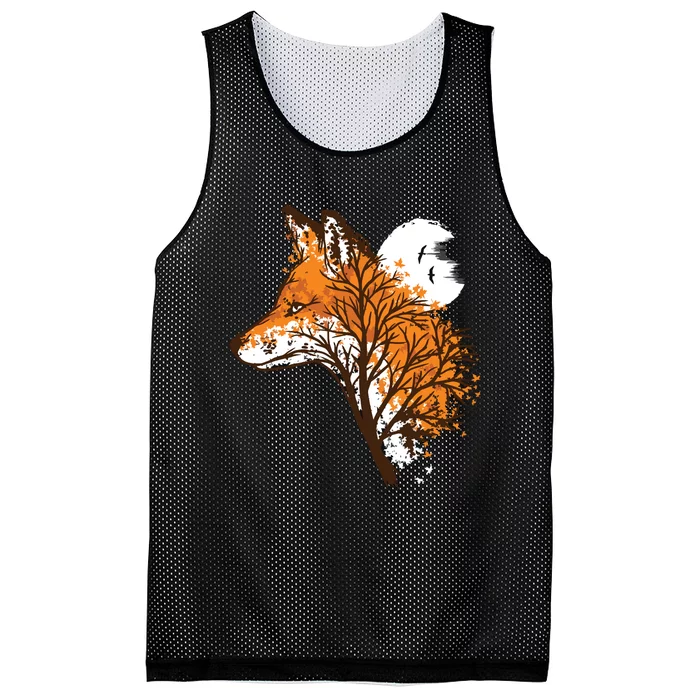 Tree Fox Beautiful Animal Mesh Reversible Basketball Jersey Tank