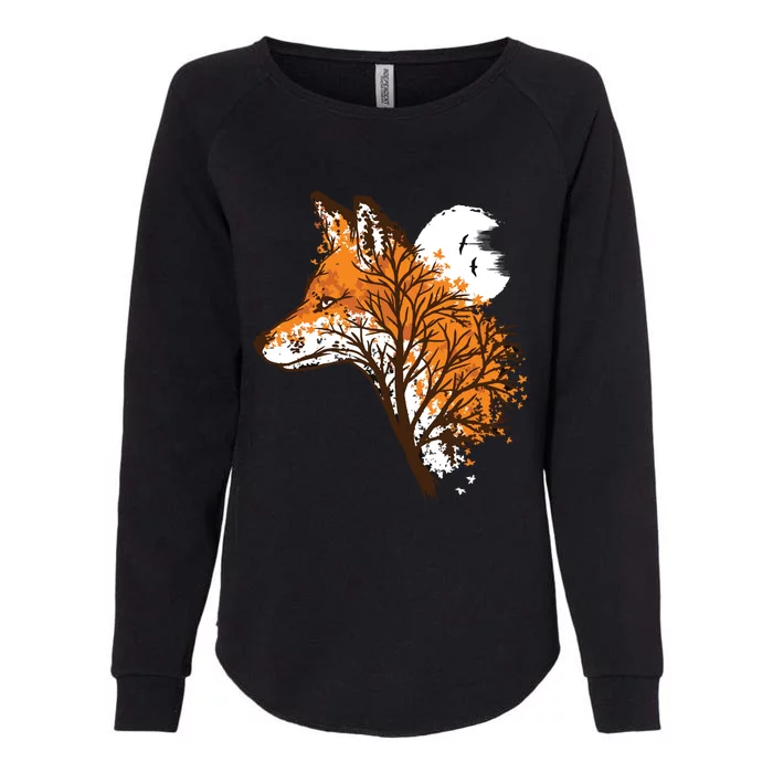 Tree Fox Beautiful Animal Womens California Wash Sweatshirt