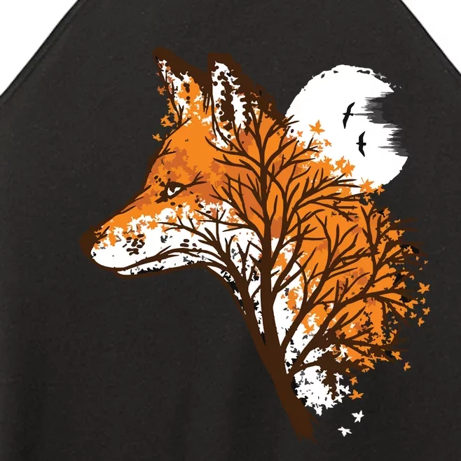 Tree Fox Beautiful Animal Women’s Perfect Tri Rocker Tank