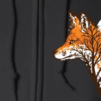 Tree Fox Beautiful Animal Full Zip Hoodie