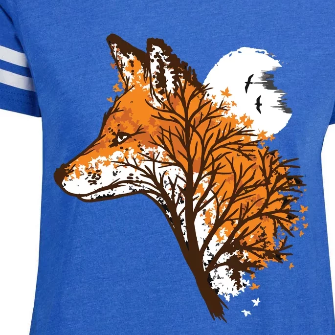 Tree Fox Beautiful Animal Enza Ladies Jersey Football T-Shirt