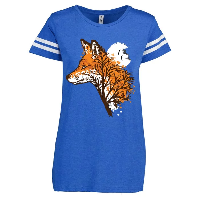 Tree Fox Beautiful Animal Enza Ladies Jersey Football T-Shirt