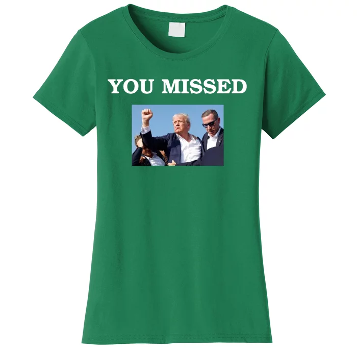 Trump Fist Bump Shot At You Missed Women's T-Shirt