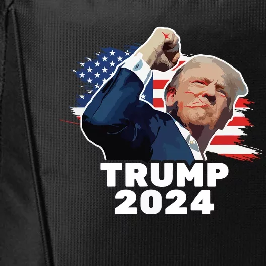 Trump Fist Bump 2024 President Red City Backpack