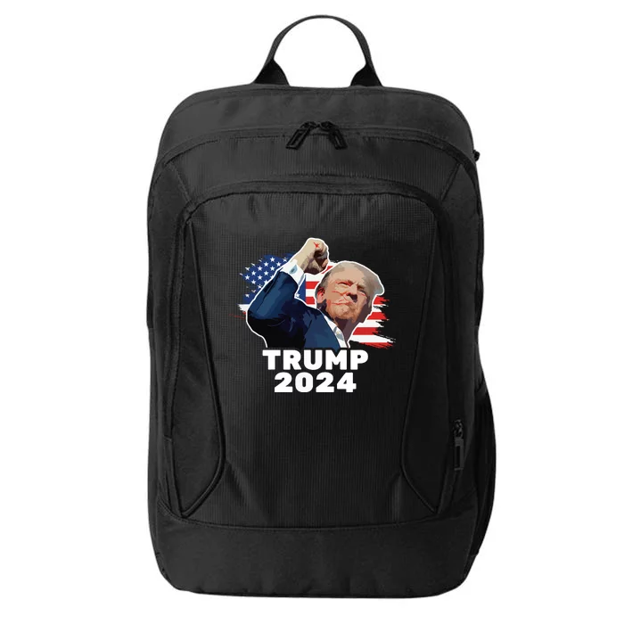 Trump Fist Bump 2024 President Red City Backpack