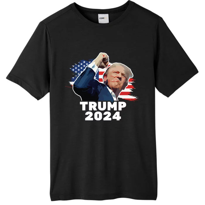 Trump Fist Bump 2024 President Red ChromaSoft Performance T-Shirt