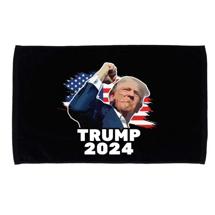 Trump Fist Bump 2024 President Red Microfiber Hand Towel