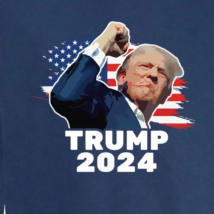 Trump Fist Bump 2024 President Red Garment-Dyed Sweatshirt