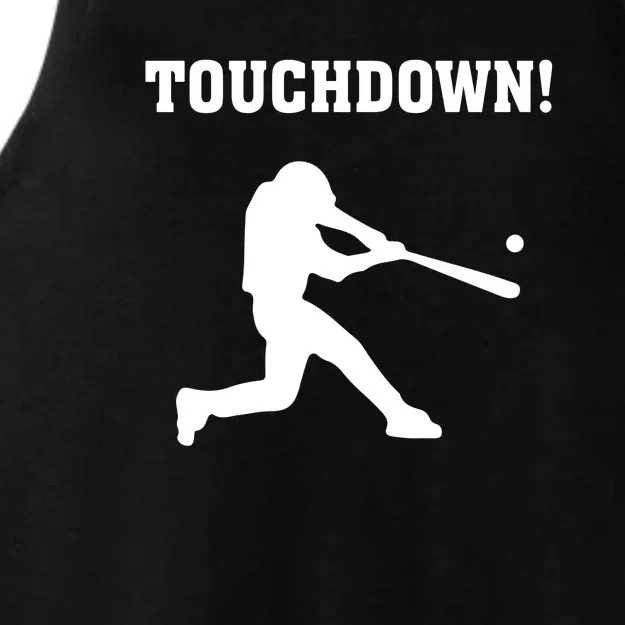 Touchdown Funny Baseball Ladies Tri-Blend Wicking Tank