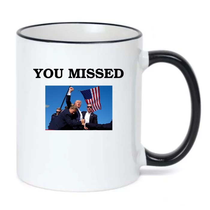 Trump Fist Bump You Missed 2024 Black Color Changing Mug