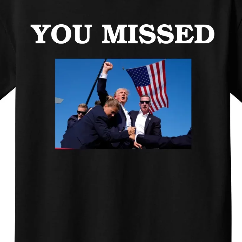 Trump Fist Bump You Missed 2024 Kids T-Shirt